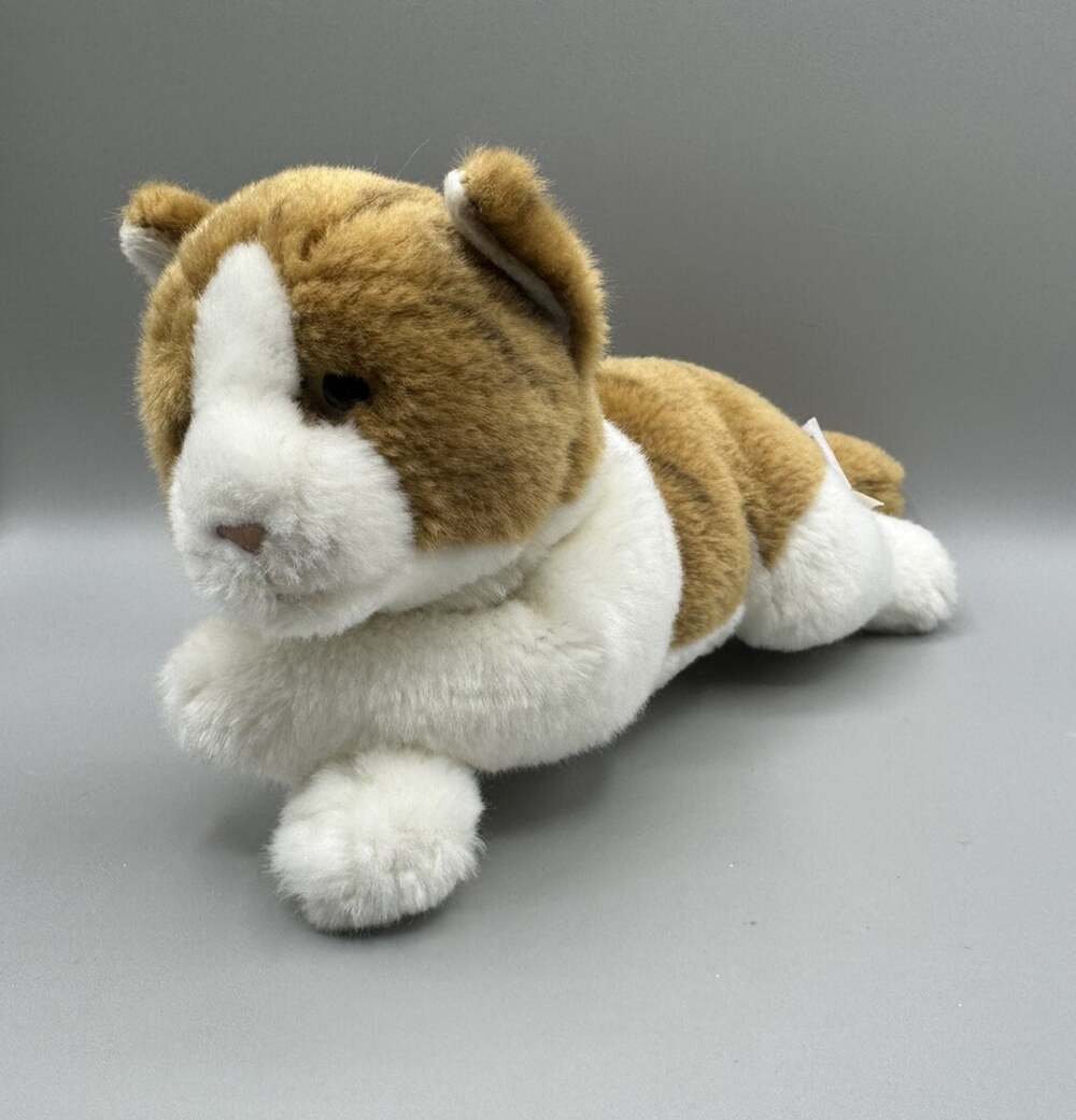 Ganz Plush Cat Ginger Tabby Kitten H12030 Orange White Life Like